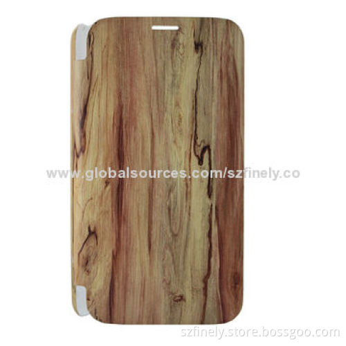 Leather case for Samsung S5, creative design, combined with water-transfer print and hot pressure